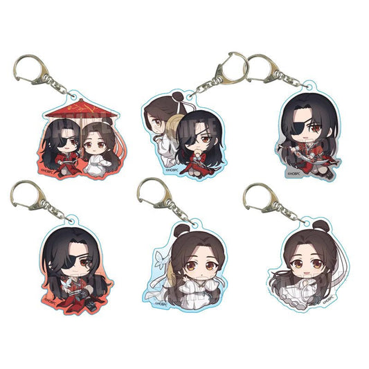 BellHouse TGCF Official Chibi Anime Merch Xie Lian, Hua Cheng Keychain Pendant - Heartbeat Anime House