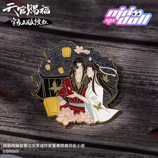 Minidoll Tgcf Anime Merch Fluorescence Metal Badge Ming Deng San Qian Series - Heartbeat Anime House