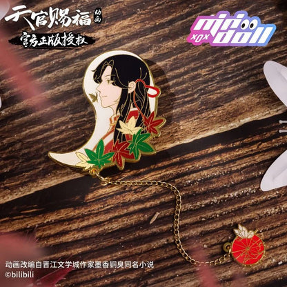 Minidoll Tgcf Anime Merch Xie Lian, San Lang Magatama Small Pendant Metal Badge - Heartbeat Anime House