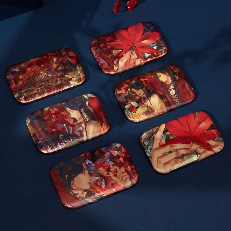 TGCF Official Manhua Merch Red Maple Forest Badge 6 Piece Set - Heartbeat Anime House